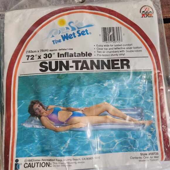 Lot of 3 VTG Wet Set Pool Floating Mats Sun-tanner Carefree Float Mat Unopened - Picture 3 of 5